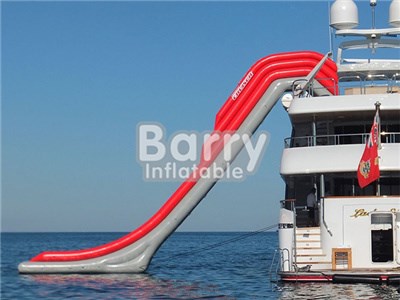 Red Giant Inflatable Water Slide For Yacht , Yacht Inflatable Water Slide BY-WS-105